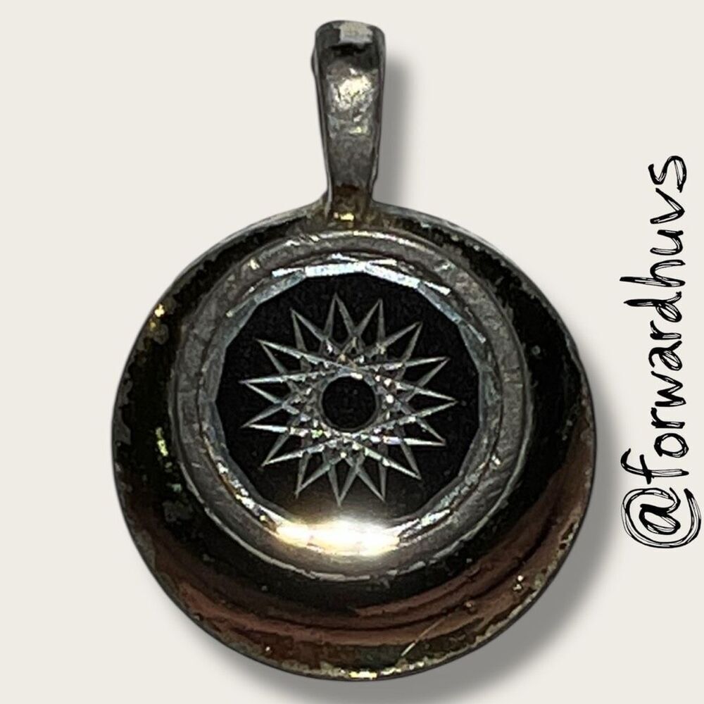 Bundle Sale 3 for $15 | Textured Round Pendant – 1” x ¾”, “CENTRAL” Marked